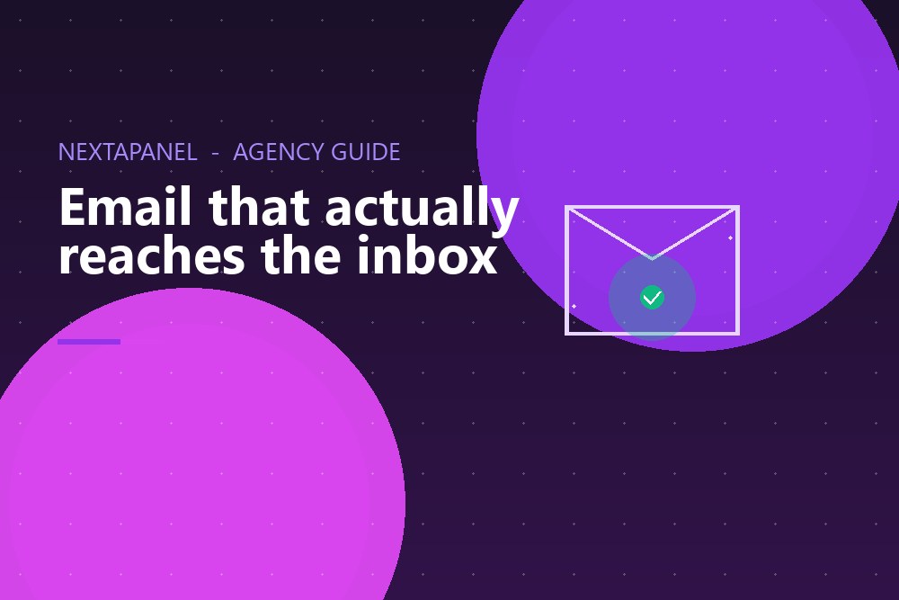 Branded NextaPanel guide image showing an email illustration